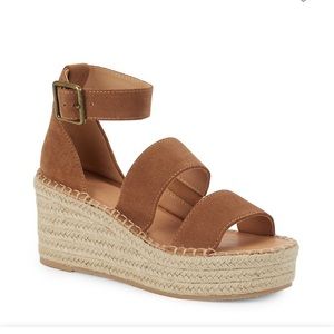 Soludos Palma Espadrille Platform Suede Sandals Size 8